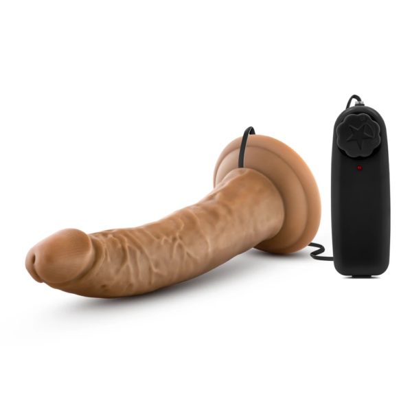 Dr. Skin - Dildo realista de 7” c/Vibrador - Mocha - Imagen 2