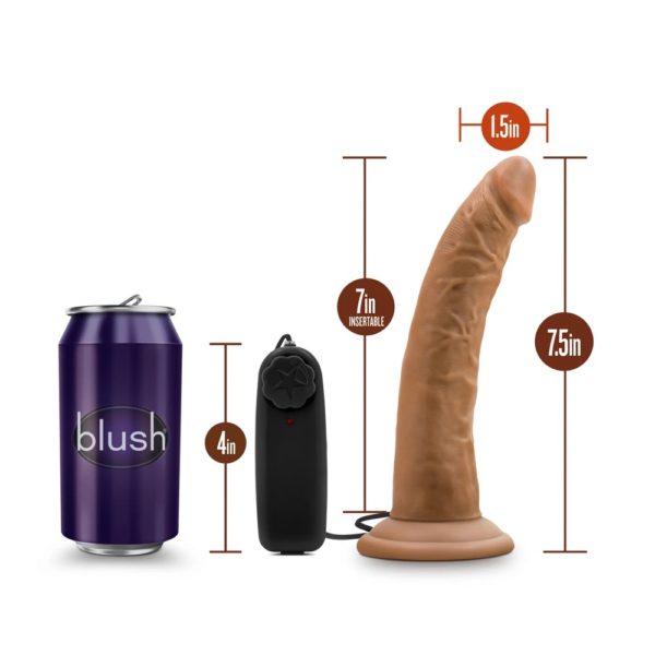 Dr. Skin - Dildo realista de 7” c/Vibrador - Mocha - Imagen 6