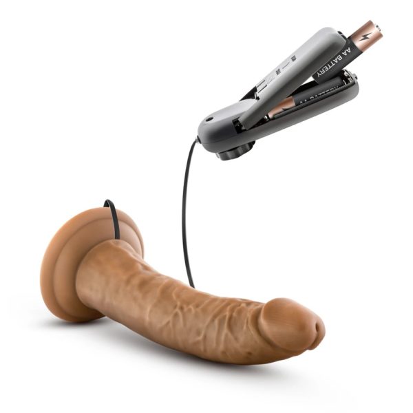 Dr. Skin - Dildo realista de 7” c/Vibrador - Mocha - Imagen 5