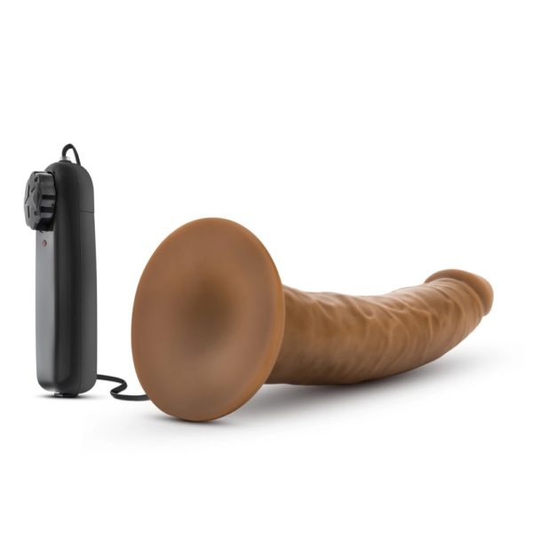 Dr. Skin - Dildo realista de 7” c/Vibrador - Mocha - Imagen 4