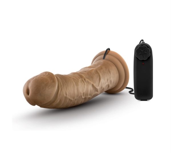 Dr. Skin Dr. Remote Control Vibrating Realistic Cock With Suction Cup Waterproof Mocha 8 Inch - Imagen 2