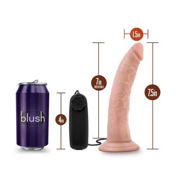 Dr. Skin - Dr. Dave - 7 Inch Vibrating Cock with Suction Cup - Vanilla - Imagen 7