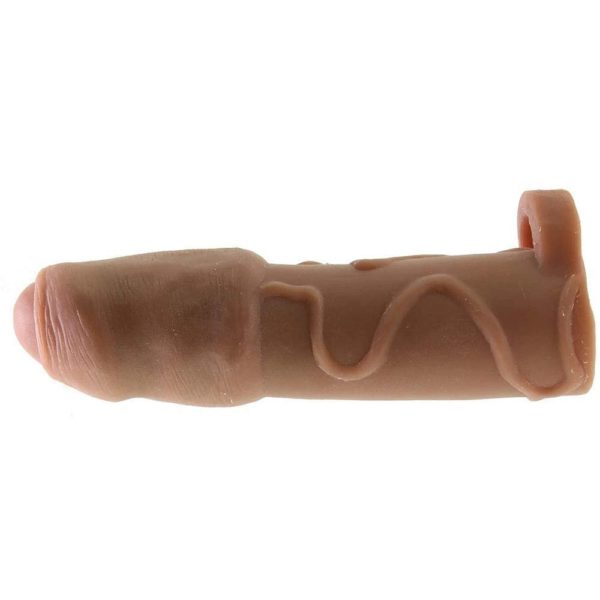 UNCIRCUMCISED XTENDER WITH SCROTUM RING-BROWN - Imagen 3