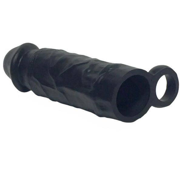 Boneyard Meaty 3X Stretch Silicone Penis Extender 6.5in - Black - Imagen 3