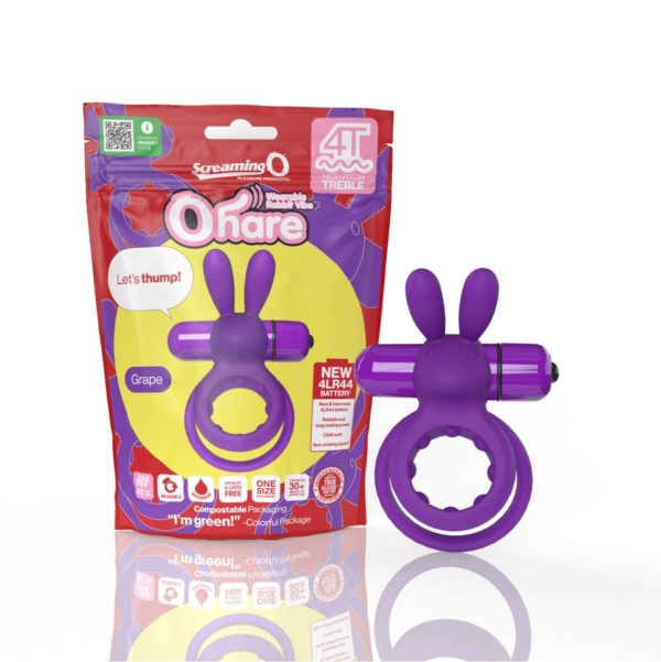 Screaming O 4T Ohare Vibrating Cock Ring - Grape